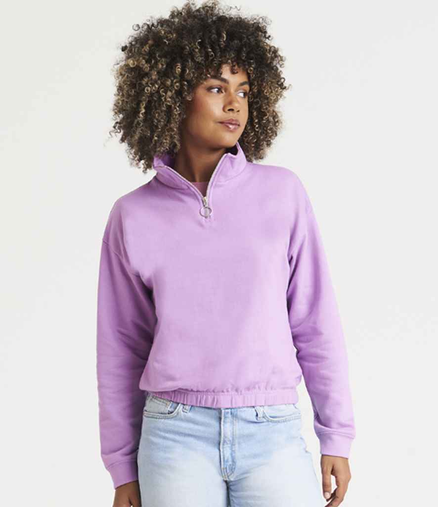 AWDis Ladies Cropped 1/4 Zip Sweatshirt - PenCarrie